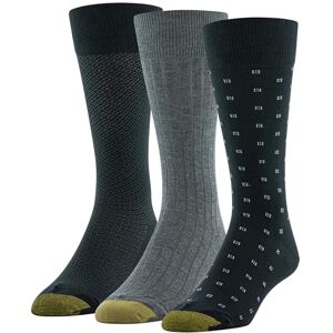 Gold Toe Men's Dress Crew Socks, 3 Pairs, Black/Charcoal, Large (Pack of 3) Gold Toe Men's Dress Crew Socks, 3 Pairs, Black/Charcoal, Large (Pack of 3)
