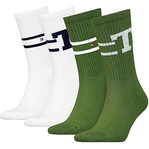 Tommy Hilfiger Men's CLSSC Sock, Army Green/White, 39/42 (Pack of 4) Tommy Hilfiger Men's CLSSC Sock, Army Green/White, 39/42 (Pack of 4)