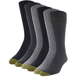 Gold Toe Men's Stanton Crew Socks, Multipairs Dress, Charcoal/Grey (6-Pairs), Large (Pack of 6) Gold Toe Men's Stanton Crew Socks, Multipairs Dress, Charcoal/Grey (6-Pairs), Large (Pack of 6)