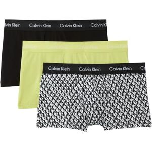 Calvin Klein Men’s 3 Pack Low Rise Trunks Underwear, Multicolor (Green Bloom/Plush Monogram White/B), XS Calvin Klein Men’s 3 Pack Low Rise Trunks Underwear, Multicolor (Green Bloom/Plush Monogram White/B), XS