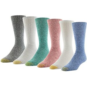 Gold Toe Men's Harrington Crew Socks, Multipairs, Spectrum Blue Assorted (6-Pairs), Large (Pack of 6) Gold Toe Men's Harrington Crew Socks, Multipairs, Spectrum Blue Assorted (6-Pairs), Large (Pack of 6)