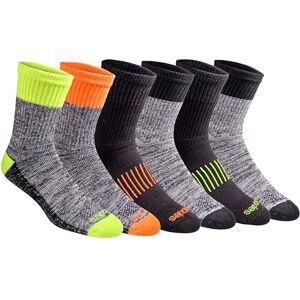 Dickies Men's Dri-tech Moisture Control Mid-Crew Socks, Available in M-XL (6, 12, Comfort Length Hi-vis Assorted (6 Pairs), Large (Pack of 6) Dickies Men's Dri-tech Moisture Control Mid-Crew Socks, Available in M-XL (6, 12, Comfort Length Hi-vis Assorted (6 Pairs), Large (Pack of 6)