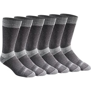 Dickies Men's Dri-tech Moisture Control Max Full Cushion Crew Socks Multipack, 3.0 Full Cushion Charcoal (6 Pairs), Shoe Size: 12-15 Dickies Men's Dri-tech Moisture Control Max Full Cushion Crew Socks Multipack, 3.0 Full Cushion Charcoal (6 Pairs), Shoe Size: 12-15