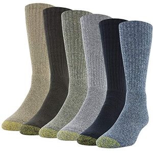 Gold Toe Men's Harrington Crew Socks, Multipairs, Blue Wave/Navy (6-Pairs), Large (Pack of 6) Gold Toe Men's Harrington Crew Socks, Multipairs, Blue Wave/Navy (6-Pairs), Large (Pack of 6)