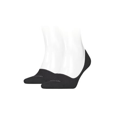 Calvin Klein mens Cotton Men's No Show Socks 2 pack Footie, Black, 39/42 Calvin Klein mens Cotton Men's No Show Socks 2 pack Footie, Black, 39/42