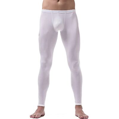 Junhouse Ice Silk Long Men's Pants Sexy Thin Leggings Tights Base Layer Bottom Slim Thermal Long Pants Compression Tights Sleepwear Underwear Junhouse Ice Silk Long Men's Pants Sexy Thin Leggings Tights Base Layer Bottom Slim Thermal Long Pants Compression Tights Sleepwear Underwear