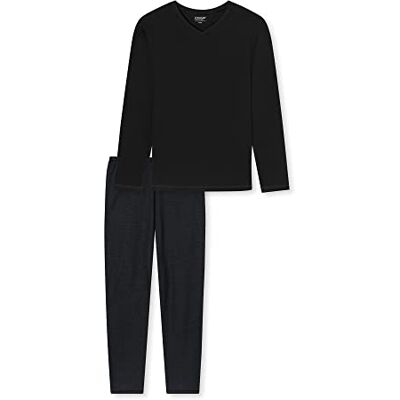 Uncover by Schiesser Men's Schlafanzug Lang Pajamas Long, Schwarz, 54 Uncover by Schiesser Men's Schlafanzug Lang Pajamas Long, Schwarz, 54