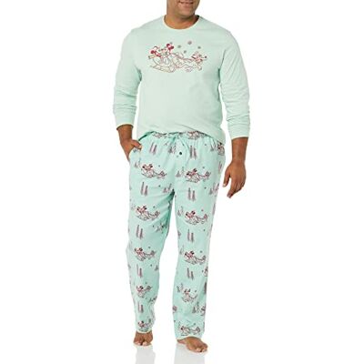 Amazon Essentials Disney Marvel Star Wars Men's Flannel Pyjama Sleep Sets, Mickey Winter Mens, M Amazon Essentials Disney Marvel Star Wars Men's Flannel Pyjama Sleep Sets, Mickey Winter Mens, M