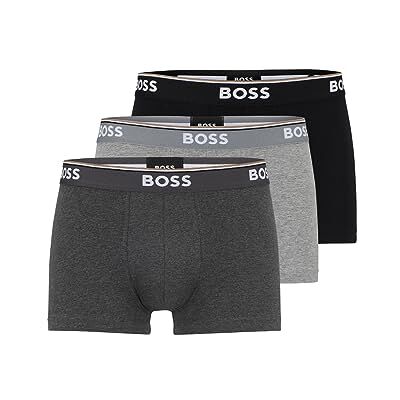 Hugo Boss Men's 3-pack Stretch Cotton Regular Fit Trunkstrunk 3p Co/El 10146061 013? ???? ? ??? ???3 ????????????3 Trunks, Gray/Charcoal/Black, L UK Hugo Boss Men's 3-pack Stretch Cotton Regular Fit Trunkstrunk 3p Co/El 10146061 013? ???? ? ??? ???3 ????????????3 Trunks, Gray/Charcoal/Black, L UK