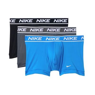 Nike Men's All Day Micro Stretch Trunk Underwear (3-Pack), Photo Blue/Iron Grey/Black, M (Pack of 3) Nike Men's All Day Micro Stretch Trunk Underwear (3-Pack), Photo Blue/Iron Grey/Black, M (Pack of 3)