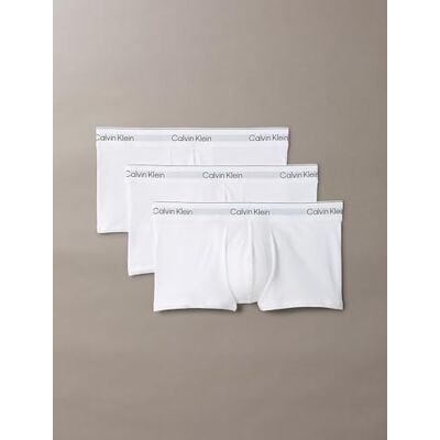 Calvin Klein Men's Low Rise 3Pk Trunks, White/White/White, L Calvin Klein Men's Low Rise 3Pk Trunks, White/White/White, L