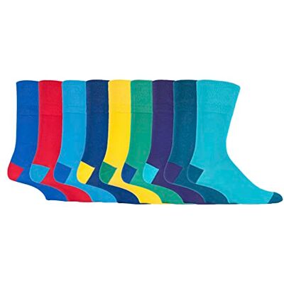 Gentle Grip 9 Pairs Men's Non Elastic Cotton Socks Soft, Loose Top Socks Diabetic Friendly Gentle Grip 9 Pairs Men's Non Elastic Cotton Socks Soft, Loose Top Socks Diabetic Friendly