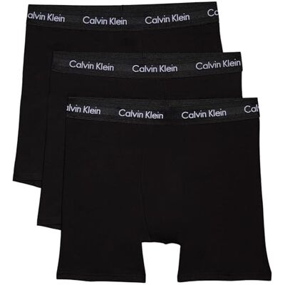 Calvin Klein Men’s 3 Pack Stretch Boxer Briefs, Black (Black W. Black Wb), M Calvin Klein Men’s 3 Pack Stretch Boxer Briefs, Black (Black W. Black Wb), M
