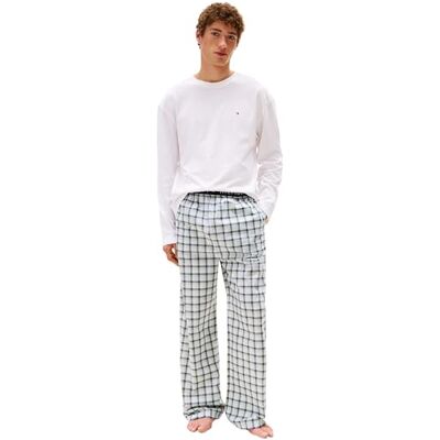 Tommy Hilfiger Men’s Woven Print Pyjama Set with Logo, Multicolor (White/Mini Tartan), XL Tommy Hilfiger Men’s Woven Print Pyjama Set with Logo, Multicolor (White/Mini Tartan), XL