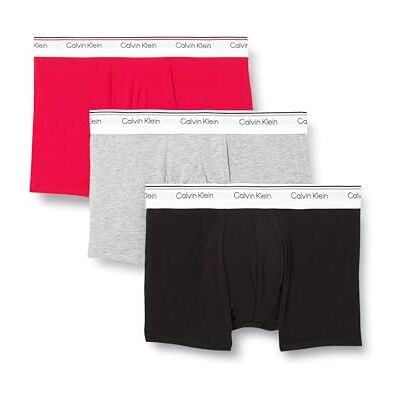Calvin Klein Men’s 3 Pack Balance Boxer Briefs with Logo Waistband, Multicolor (Turbulence/Ck Ck Logo_Black/ Black), S Calvin Klein Men’s 3 Pack Balance Boxer Briefs with Logo Waistband, Multicolor (Turbulence/Ck Ck Logo_Black/ Black), S