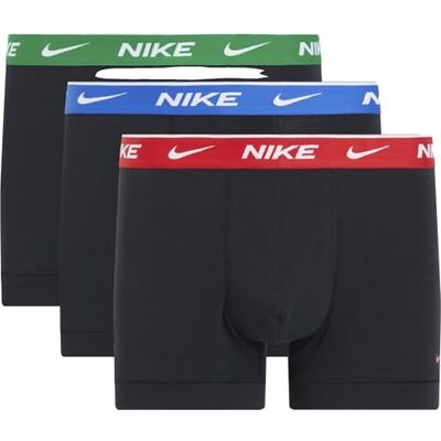 Nike Girls Trunk 3pk Underwear, Blk Stdm Grn/Gme Royal/Uni Red Wb, L EU Nike Girls Trunk 3pk Underwear, Blk Stdm Grn/Gme Royal/Uni Red Wb, L EU