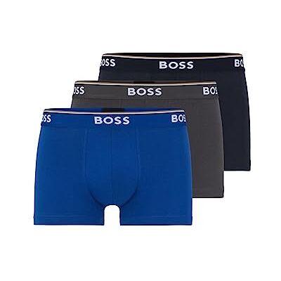 Hugo Boss Men's 3-Pack Stretch Cotton Regular Fit Trunks, Navy/Charcoal/Blue, XL (Pack of 3) Hugo Boss Men's 3-Pack Stretch Cotton Regular Fit Trunks, Navy/Charcoal/Blue, XL (Pack of 3)