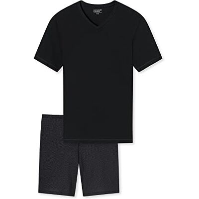 Uncover by Schiesser Herren Pyjama Kort Schlafanzug kurz, Schwarz, 54 EU Uncover by Schiesser Herren Pyjama Kort Schlafanzug kurz, Schwarz, 54 EU