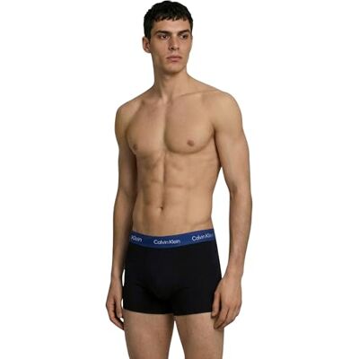 Calvin Klein Men Low-Rise Boxer Short Trunks Stretch Cotton Pack of 5, Black (Blk W Green Bloom Wb/Blk W Dazzlin), L Calvin Klein Men Low-Rise Boxer Short Trunks Stretch Cotton Pack of 5, Black (Blk W Green Bloom Wb/Blk W Dazzlin), L