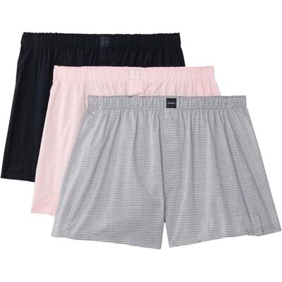 Calvin Klein Men’s 3 Pack Boxer Shorts in Cotton, Multicolor (Horizon Pink/Hairline Stripe Shorel), S Calvin Klein Men’s 3 Pack Boxer Shorts in Cotton, Multicolor (Horizon Pink/Hairline Stripe Shorel), S