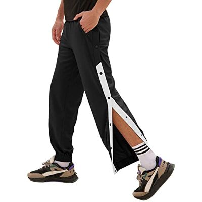 NLAVW Men Post-Surgery Sweatpants,Functional Side Snap Button Pants for Fracture,Amputee,Easy to Put on,Black,4XL NLAVW Men Post-Surgery Sweatpants,Functional Side Snap Button Pants for Fracture,Amputee,Easy to Put on,Black,4XL