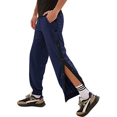 NLAVW Men Post-Surgery Sweatpants,Functional Side Snap Button Pants for Fracture,Amputee,Easy to Put on NLAVW Men Post-Surgery Sweatpants,Functional Side Snap Button Pants for Fracture,Amputee,Easy to Put on