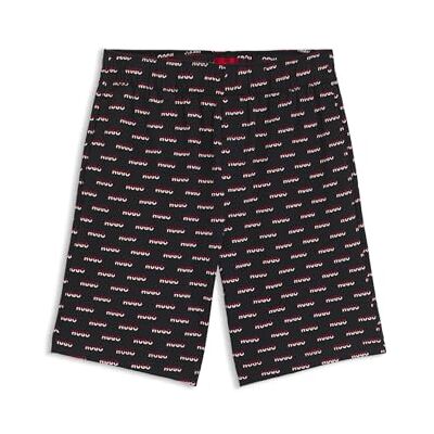 Hugo Boss Logo-print Pyjama Shorts In Cotton Jersey Hugo Boss Logo-print Pyjama Shorts In Cotton Jersey
