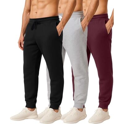 Real Essentials 3 Pack: Men's Tech Fleece Active Athletic Casual Jogger Sweatpants with Pockets (as8, Alpha, s, Regular, Regular, Set B) Real Essentials 3 Pack: Men's Tech Fleece Active Athletic Casual Jogger Sweatpants with Pockets (as8, Alpha, s, Regular, Regular, Set B)