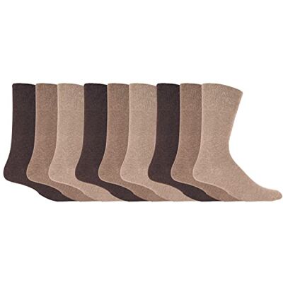 Gentle Grip 9 Pairs Men's Non Elastic Cotton Socks Soft, Loose Top Socks Diabetic Friendly Gentle Grip 9 Pairs Men's Non Elastic Cotton Socks Soft, Loose Top Socks Diabetic Friendly