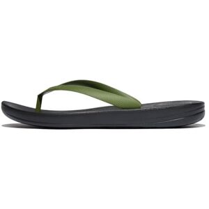 Fitflop Men's IQUSHION Ergonomic FLIP-Flops, Black/Leaf Green, 7 UK Fitflop Men's IQUSHION Ergonomic FLIP-Flops, Black/Leaf Green, 7 UK