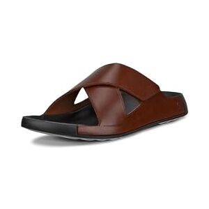 ECCO Men's Cozmo Two Band Cross Slide Sandal, Cognac, 7/7. 5 UK ECCO Men's Cozmo Two Band Cross Slide Sandal, Cognac, 7/7. 5 UK