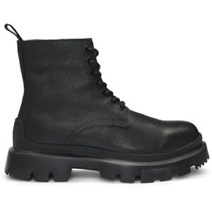 Hugo Boss Mens Fabyan halb Chunky-sole boots in grained leather Size 6 Hugo Boss Mens Fabyan halb Chunky-sole boots in grained leather Size 6