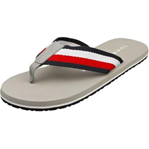 Tommy Hilfiger Men's Beach Flip Flops, Grey (Antique Silver), 6,5 Tommy Hilfiger Men's Beach Flip Flops, Grey (Antique Silver), 6,5