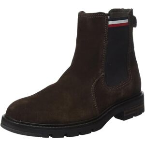 Tommy Hilfiger Men Low Boot Corporate Suede Chelsea, Brown (Cocoa), 6.5 UK Tommy Hilfiger Men Low Boot Corporate Suede Chelsea, Brown (Cocoa), 6.5 UK