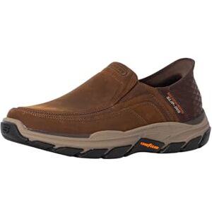 Skechers Men's Respected-Elgin 204810 Moccasin, Dark Brown Leather, 10.5 UK Skechers Men's Respected-Elgin 204810 Moccasin, Dark Brown Leather, 10.5 UK