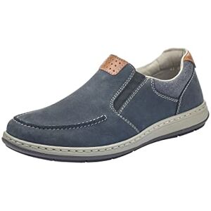 Rieker 17360 Men’s Loafers, Blue (Pazifik/Amaretto/Navy), 12 UK Rieker 17360 Men’s Loafers, Blue (Pazifik/Amaretto/Navy), 12 UK