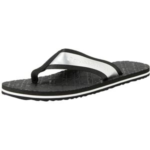 Calvin Klein Jeans Men's Beach Sandal in MET Flip Flop, Black/Bright White, 8 Calvin Klein Jeans Men's Beach Sandal in MET Flip Flop, Black/Bright White, 8