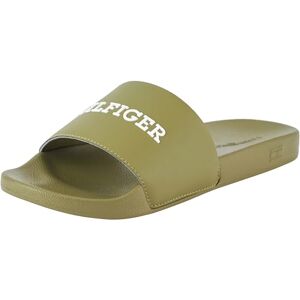 Tommy Hilfiger , Men, Hilfiger Raised Pool Slide, Slide, Green, 6.5 Tommy Hilfiger , Men, Hilfiger Raised Pool Slide, Slide, Green, 6.5