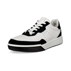 ECCO Men's Street Court Lace Sneaker, Black/White, 10-10.5 ECCO Men's Street Court Lace Sneaker, Black/White, 10-10.5