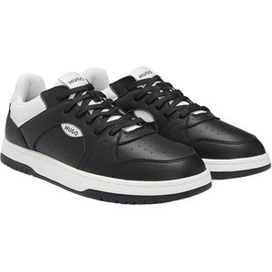 Hugo Boss Mens Hadrian Tenn Faux Leather Lace Up Sneakers with Logo Detail Size, Charcoal10, 12 UK Hugo Boss Mens Hadrian Tenn Faux Leather Lace Up Sneakers with Logo Detail Size, Charcoal10, 12 UK