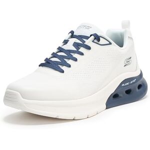 Skechers Men's Bobs Glide Step Arc Waves 2.0-Class Rank Sneaker, White/Navy, 14 Skechers Men's Bobs Glide Step Arc Waves 2.0-Class Rank Sneaker, White/Navy, 14