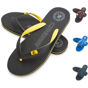 CRESSI Leaf Flip-Flop Unisex Flip-Flops for Beach and Pool Black/Yellow, 6.5/7.5 UK 39/40 EU CRESSI Leaf Flip-Flop Unisex Flip-Flops for Beach and Pool Black/Yellow, 6.5/7.5 UK 39/40 EU