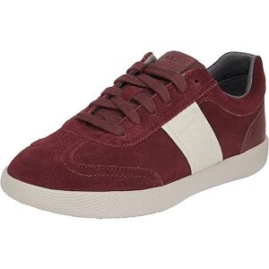 Geox Men's U Rieti Sneaker, Wine Lt Grey, 9 UK Geox Men's U Rieti Sneaker, Wine Lt Grey, 9 UK