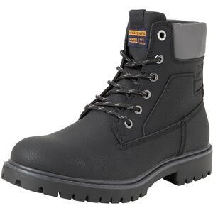 JACK & JONES Bestseller A/S Men's Jfwfinius PU Nubuck Boot lace-up Ankle, Charcoal, 8 UK JACK & JONES Bestseller A/S Men's Jfwfinius PU Nubuck Boot lace-up Ankle, Charcoal, 8 UK