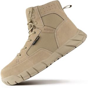 FREE SOLDIER Men's Boots Ultralight Military Tactical Work Boots 6" Inch high-Tops Lace Up Breathable Desert Boots for Hiking Walking (Tan UK8) FREE SOLDIER Men's Boots Ultralight Military Tactical Work Boots 6" Inch high-Tops Lace Up Breathable Desert Boots for Hiking Walking (Tan UK8)