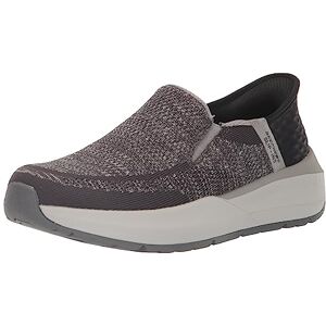 Skechers Men's Neville-Rovelo Slip-in Sneaker, Anthracite Light Grey, 8 UK Skechers Men's Neville-Rovelo Slip-in Sneaker, Anthracite Light Grey, 8 UK