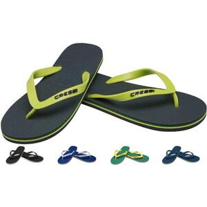 CRESSI Beach Flip Flops - Flip Flops Unisex for Beach and Pool, Dark Green/Lime, 8/9 UK - 41/42 EU