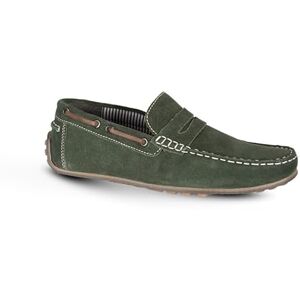 Silver Street London Mens Lagonda Slip on Formal Casual Suede Leather Loafer Moccasin Shoes, Green, 9 Silver Street London Mens Lagonda Slip on Formal Casual Suede Leather Loafer Moccasin Shoes, Green, 9