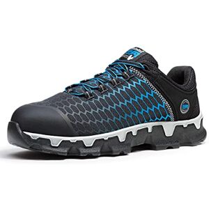 Timberland PRO Men's Powertrain Sport Alloy Safety Toe Electrical Hazard AL, Black Ripstop Nylon with Blue, 13 UK