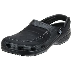 Crocs Classic Yukon Vista II Clogs, Men's Clogs, Faux-Leather Uppers and Adjustable Heel Straps, in Black, Size 12 UK